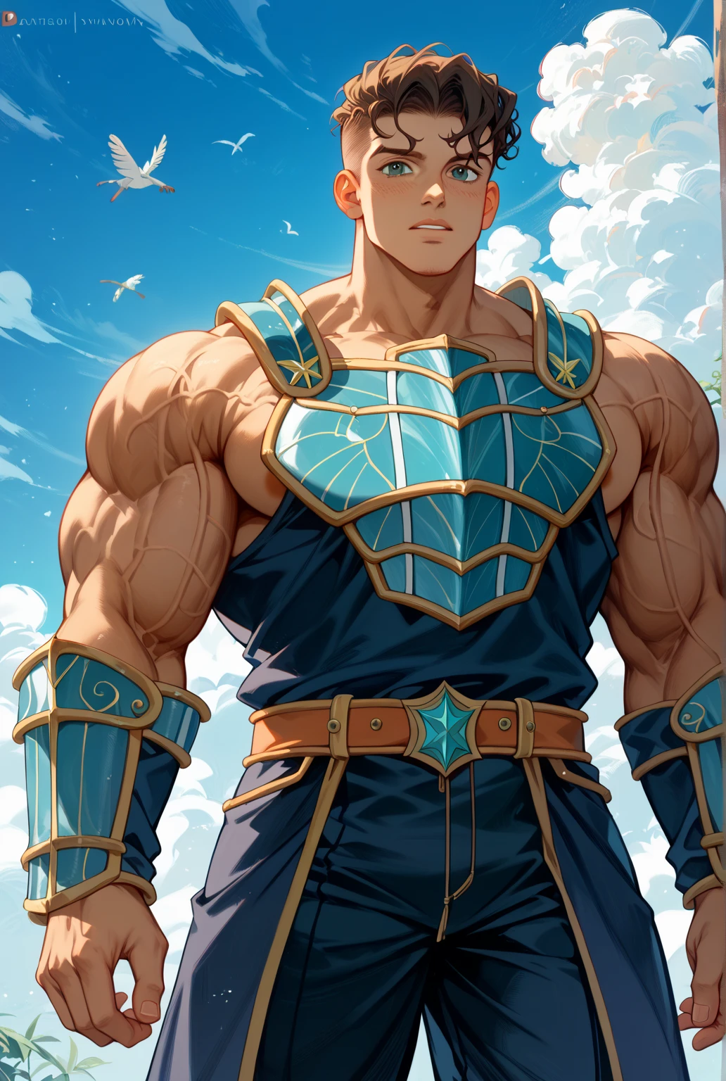 <lora:dragonborn_offset:0.8> dragonborn, blue dragonborn, <lora:mdyk-000071:0.8> mdyk, oversized forearms, muscular arms, sleeveless, masterpiece, best quality, extremely detailed, highly quality, 4k, sharp focus, professional, sharp focus, award winning, cinematic lighting, octane render, unreal engine, volumetrics dtx, Wallpaper,