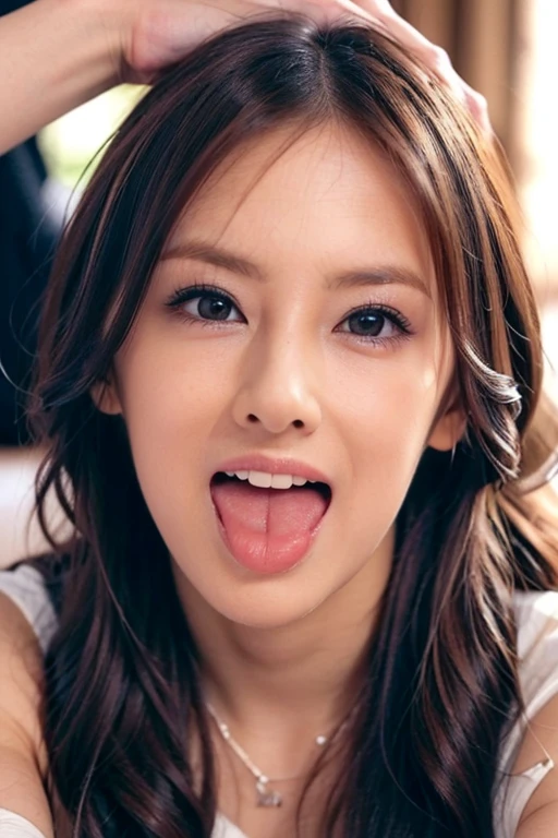 (Highest Resolution, clear_Image 1.2) 、(Beautiful girl with golden ratio face)、(15-year-old girl)、(Very lively eyes、wolf eyes 1.2)、wonderful, Tabletop, Attention to detail, Lip gloss、(((Twin-tailed rabbit style)))、Tongue sticking out wide、Very beautiful girl、 alone, Beautiful girl like a model、(Long sleeve sailor suit、Very fine pleated scarf, Beautiful and exquisite, Attention to detail nose,((((Licking tongue)))、Top quality photo masterpiece、Incredible photo realism、Surrealist female portraits by David Hockney and Alphonse Mucha,(((Looking into the camera)))、((((Serious Eyes)))、(((Add highlights to the eyes)))、(((Looking into the camera)))、幸せそうにsmile,Perfect Makeup,smile,(14-year-old girl)、(Very lively eyes、wolf eyes 1.2)、