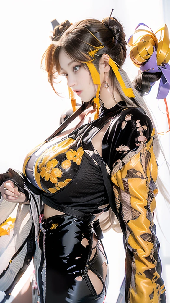 high quality, masterpiece, Very detailed, 8k, A beautiful 16 year old Japanese girl:1.5, Small face, Black Hair, short hair, blunt bangs, Breast Augmentation Surgery, (A gorgeous lace yellow magical girl heroine costume:1.5), (Woman tied up with rope:1.4), remote_play, remote_Vibrate、 (climax:1.3), Close ~ eyes、 height:152cm、 Ecstatic expression、 Raise your arms、 Very detailedな臭い脇の下,