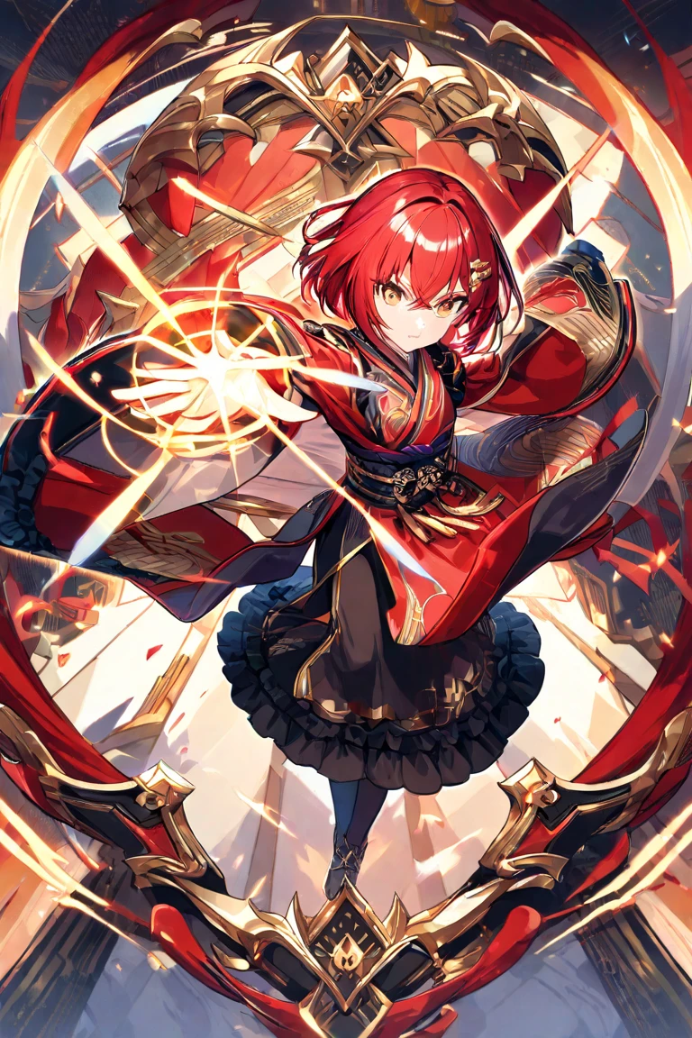 generate a character from the game Genshin Impact yae miko against the background of Japanese-style food products