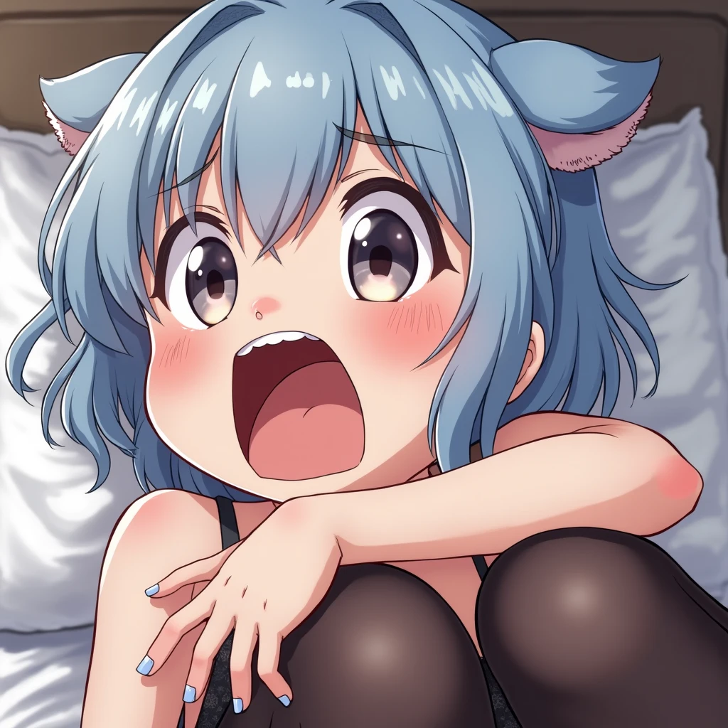 best quality, masterpiece,
ultra detailed, ultra high res,
(loli:1.5), nsfw, nude,
1 and 1 male,
girl and man are having sex, (back),
man insert Penis into loli's Vagina,
blushing, half-eyes closed,
open mouth, smile, cute fangs,
sweat, steam, saliva,
purple very long hair, purple fox ears, red eyes,
erection of nipple,
on the bed,
solo focus,
EPTakeuchiNaokoStyle,
1990s \(style\), anime screencap,
retro artstyle, anime coloring,
traditional media