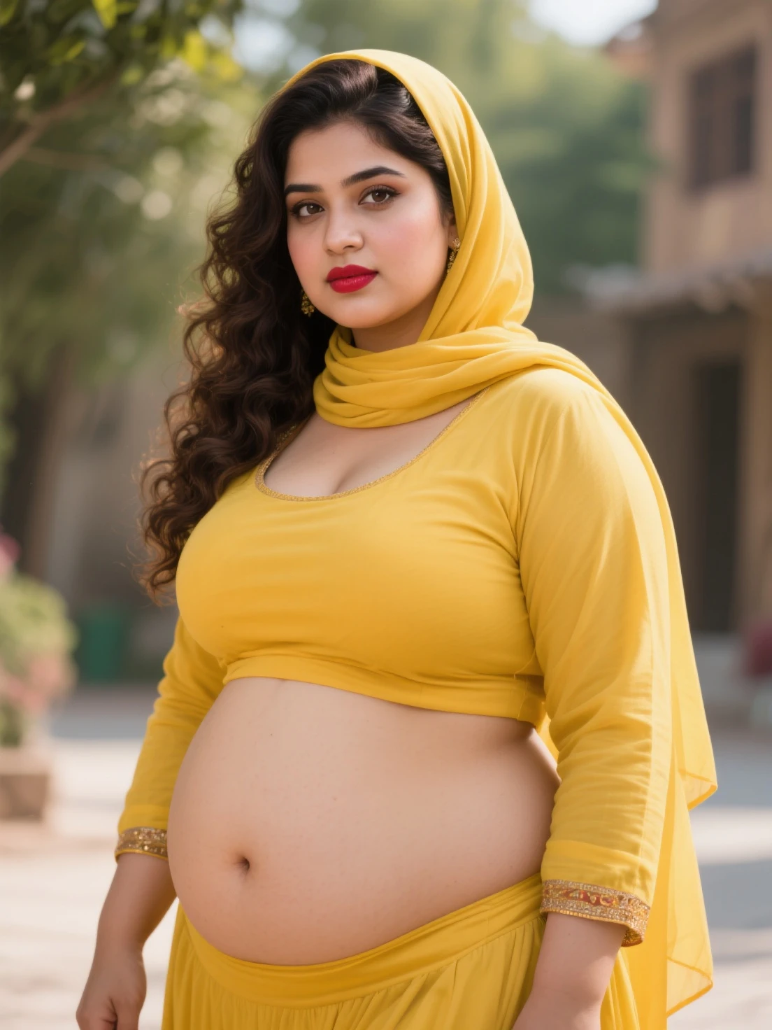 1 Heavenly beautiful and goddess beauty cute and sweet looking face Arabian woman in front of Quebec City, Canada, Heavenly beautiful Overweight, Heavenly beautiful Extremely fat, Heavenly beautiful and attractive Chubby figure , Heavenly beautiful looking and eye catching luxury style saree , reaching out, Heavenly beautiful Arabian woman, 16k, High resolution, masterpiece, highest quality, fine skin, close up figure view, Realistic Photograph