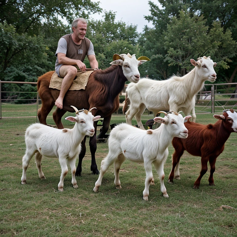 Create a man with a goat&#39;s leg, a snake&#39;s head, a horse&#39;s arm and a donkey&#39;s ear.