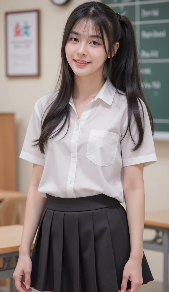 ((Highest quality)), ((masterpiece)), (Familiar), Perfect Face,Japanese,9 years old,girl,cute,Primary school students,Private elementary school,uniform,Short sleeve blouse,Checked mini skirt,school bag,In the classroom,(Top-down angle or (upskirt:40%)),(skirt lift:50%) & (Checkered skirt or (Shaved pussy:95%)),(世界で一番cutegirl:1.1),(Sometimes shirt lift:90%)