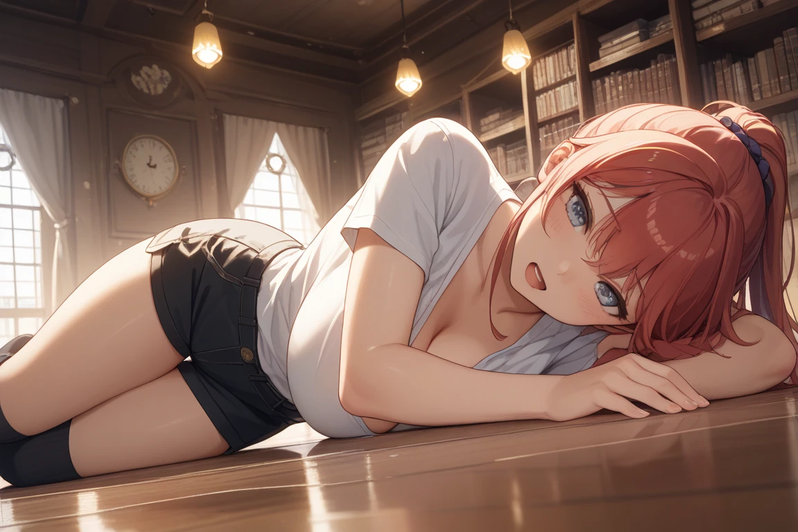 Photorealistic、Highest quality、Highest Resolution、Highest quality、8K、1人のBeautiful woman、Beautiful woman、Beautiful woman、morning、Just woke up、Waking up、Looks sleepy、in bed、good morning、