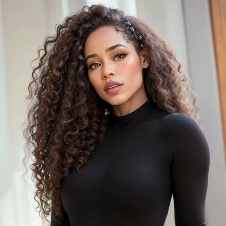 Black women&#39;s transparent lingerie

