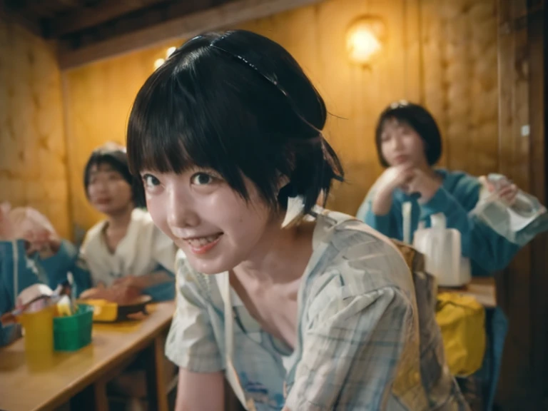 (masterpiece、Highest quality)、(Photorealistic photography)、1 picture、(Japan's dimly lit underground mall)、Japan favelas、13 years old、、Showa Retro、Detailed and cute face、((Poor conditions))、(Underground hot spring facilities)、shaved ice、Sale of drinks、Unsanitary and dim、(stage)、(Big bath)、Shady Red Light District、diet、(Many female junior high school students)、(Prostitute)、へにょへにょしたsmile、Happy schoolchildren、Perfect Anatomy、smile