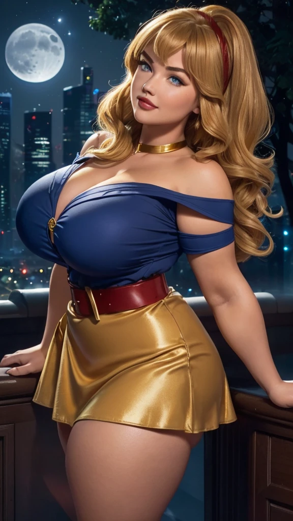 masterpiece, best quality,3d render ,3DMM style,close-up, 3D,1girl, solo, black hair, realistic, upper body, dark futuristic office background, makeup, (huge breasts) realistic natural breasts, cleavage, standing, arched back, cameltoe, (red bikini:1.3), (blonde hair clipped up:1.2) big ass, cleavage