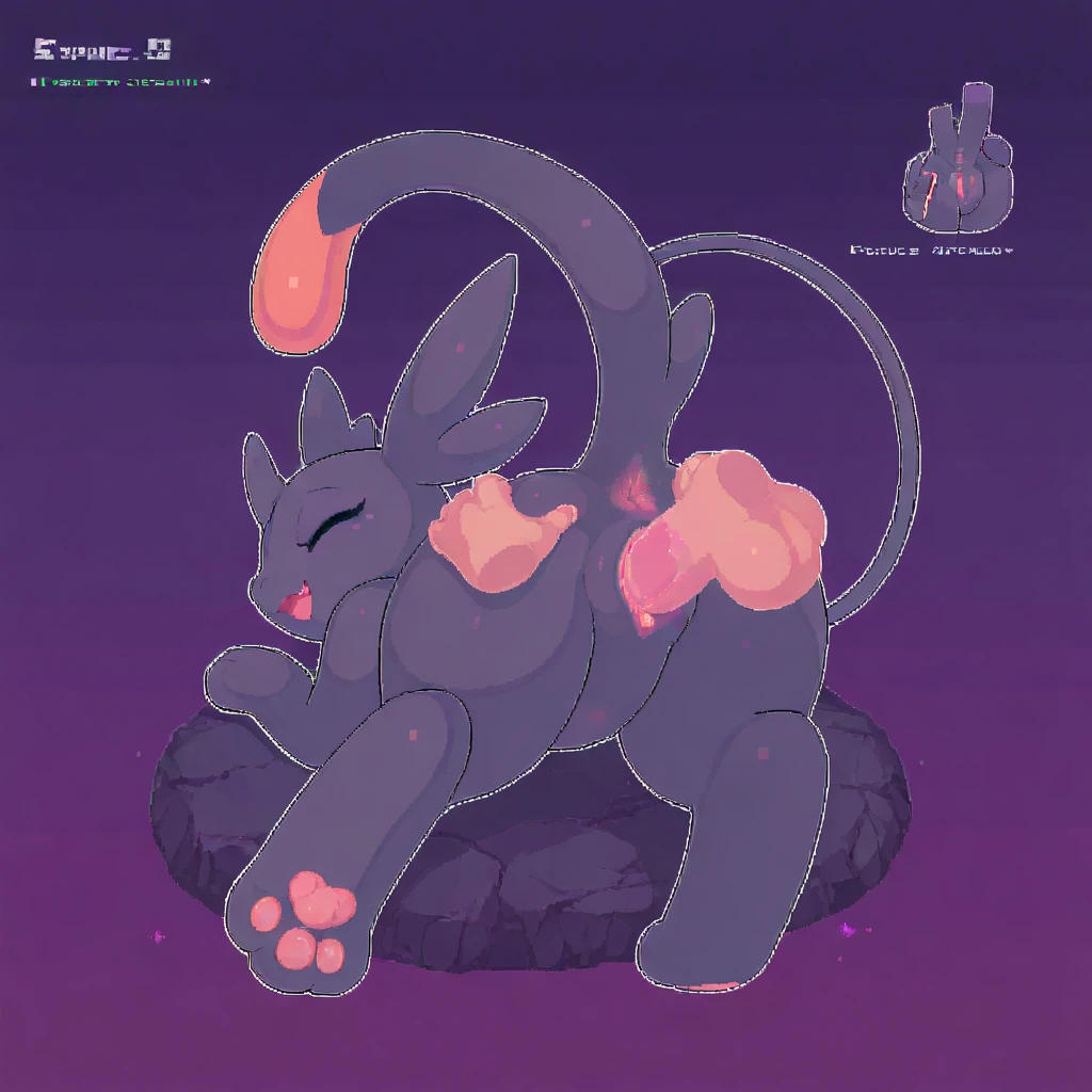 alone, No eyes, Detailed hair, young,one-piece swimsuit,Firmware version, furry anime, Bragon, very cute face, Blushed, young, Detailed background, Detailed fanart, pixiv, number, masterpiece, high quality, high resolution,Trapped in black slime,Lie on one's stomach,covered in black slime,Only the head is exposed,random color,random species,personal portrait,The tail is in the right position