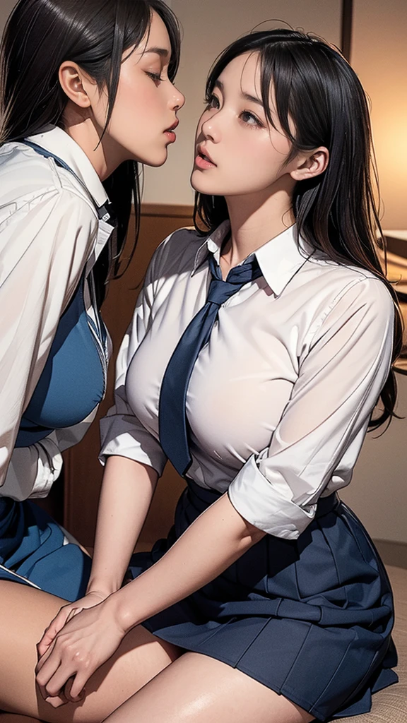 smile、I can see your pussy、nipple見え、(translucent shirt:1.3)、(In 8K、highest quality、masterpiece:1.2)、(genuine、photogenuineistic:1.37)、Super detailed、2 girls、cute、綺麗なfine eyes、office、、(nippleが見えてる:1.2)、 (perfect beautiful beautiful face:1.15)、(closed mouth)、細やかなbeautiful eyes、(No underwear:1.1)、、short cut hair、(Skeleton shirt:1.2)、、(short hair:1.5)、Floating hair NovaFrogStyle、thinボディ、20 year old woman、brown hair、、brown eyes、small head、((M cup fashion girl、beautiful eyes、genuine face、genuine skin、genuineフェイス、genuineな肌、fine eyes、 dynamic pose、viewer、Look carefully at the face and chest、(hug each other), the tip of the chest sticks out。Areola is protruding。The shape of the genitals is clearly visible。lots of eyelashes。black eyeshadow。bright red lips。black sexy high heels。pubic hair。The lower abdomen is bristly。thin。thighs are open。pubic hairたくさん、pubic hairがはみ出てる、 and delicate figure、(At the office)、camel'With toes、protruding pussy_nipple