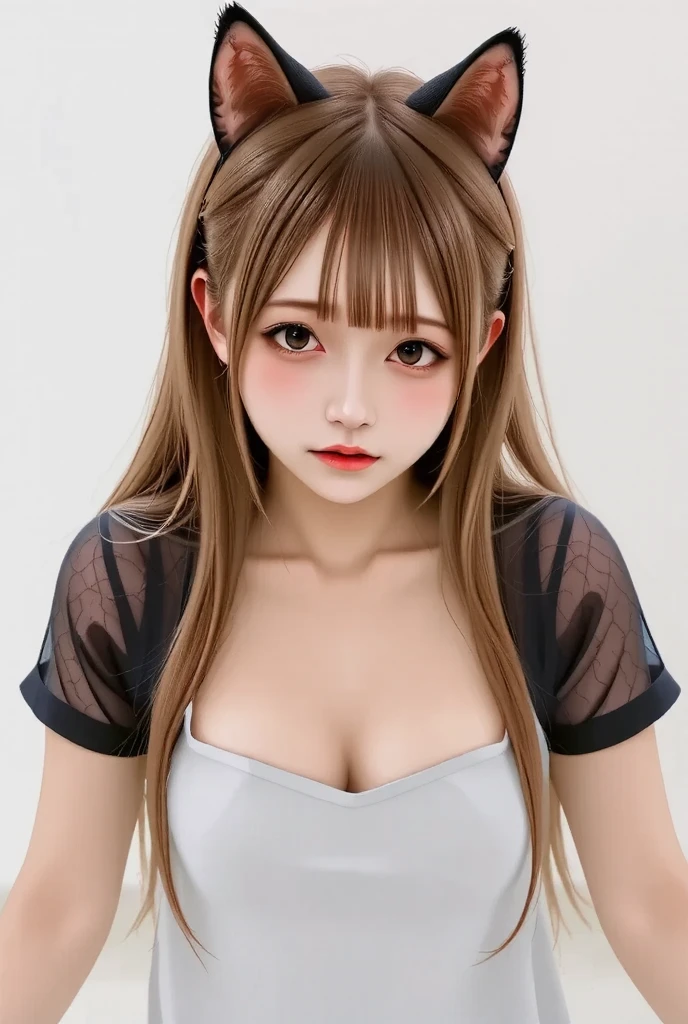 (Top image quality, ​masterpiece:1.1), (Realism:1.4), 1girl, tight crop top, Twin-tailed, studio