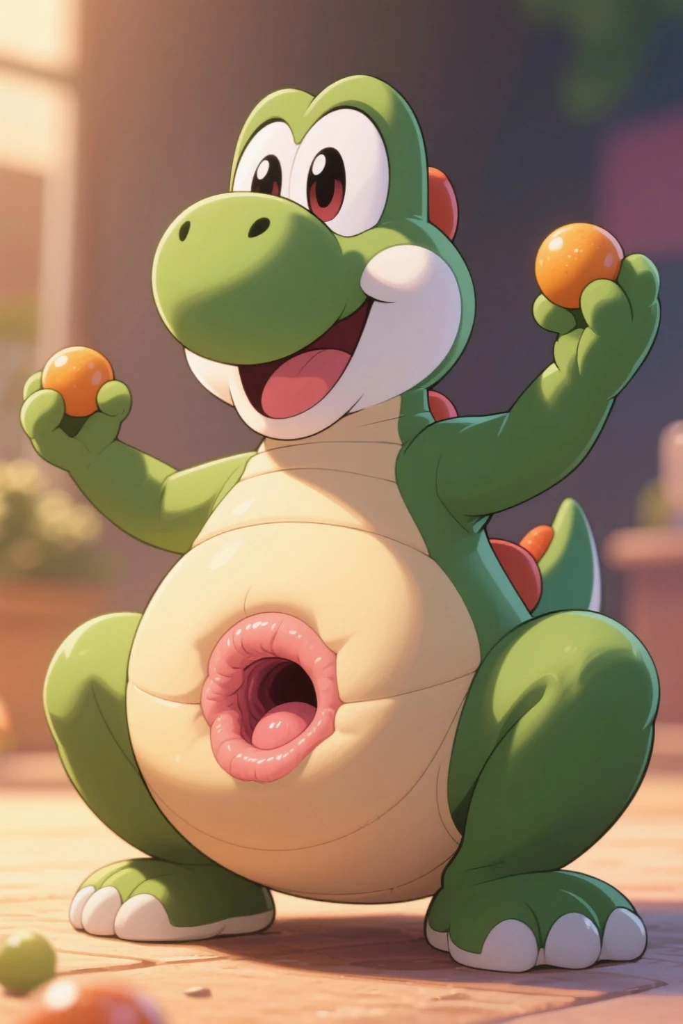 (feral male green Yoshi ), (male werewolf) score_9, score_8_up, dream prompt:score_9, beautiful, detailed cute face, blushing, shocked expression, reverse suspended congress, looking surprised, crying, forest, feet in view, foot shot, crying, cum, green feet, ((3 toes)), ((screaming)), foot focus, huge feet, vaginal, sex, saliva, hyper feet, impregnation, spreading legs, arms behind back, grabbing butt,