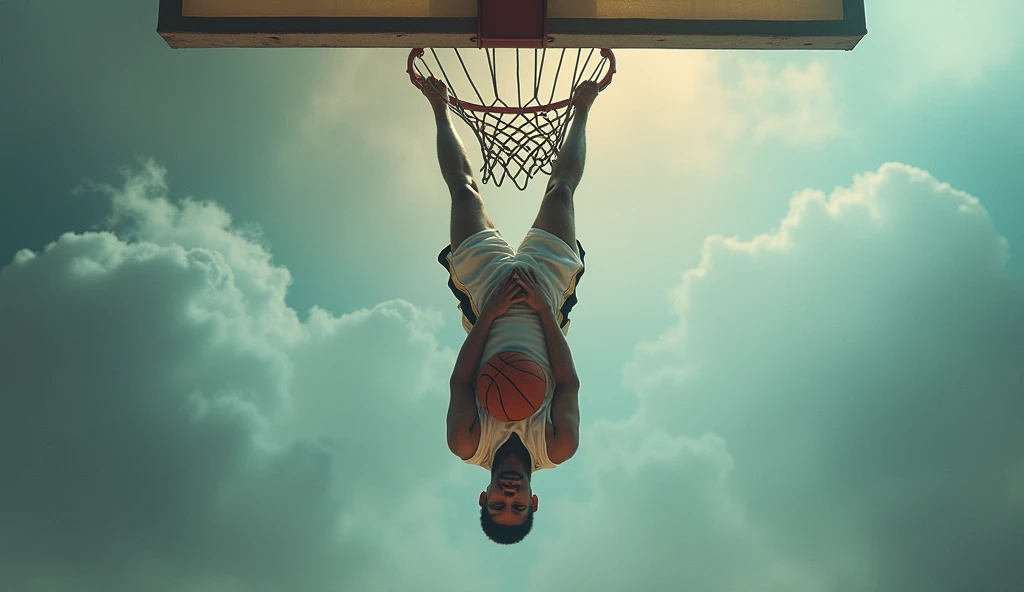 The boy, now 16 and stronger from his vertical leap training, approached the basket with a determined look. He took a few dribbles, gathered momentum, and leaped towards the rim. His fingers barely brushed the edge of the hoop before he fell back to the ground, the ball slipping from his grasp. He landed with a thud, breathing heavily. Undeterred, he retrieved the ball and wiped his face, the sweat and rain mixing together. He glanced up at the rim with renewed resolve, ready to try again. His eyes reflected the unwavering belief that each attempt, no matter how many, brought him closer to achieving his goal.



