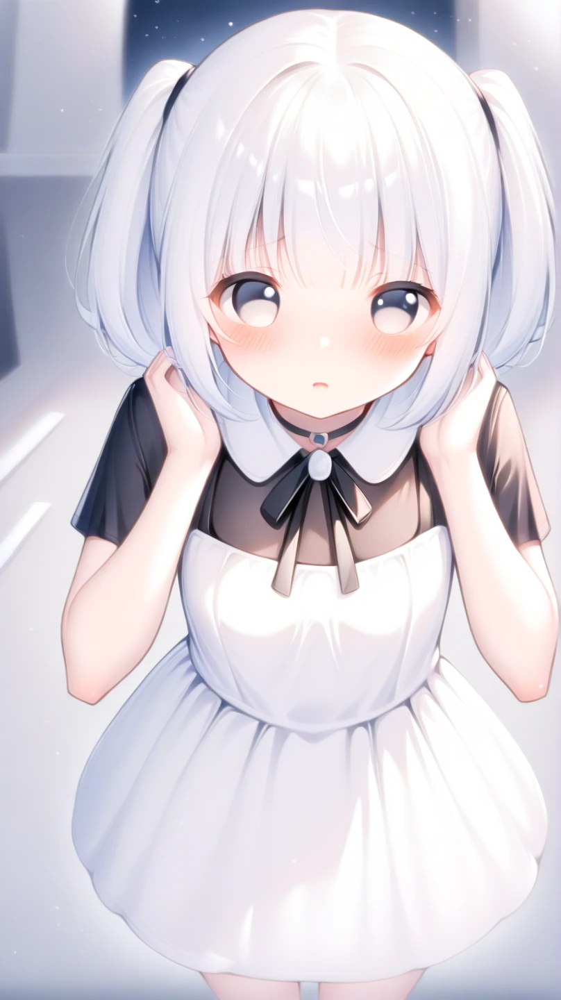 One girl,alone,blush,Cowboy Shot,Mothers',(Ladle:1.1),Highest quality,
