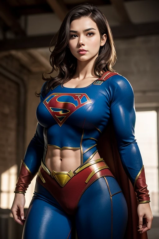 (Supergirl, serious expression, perfect female American Goddess girl, incredible beauty, stunning) ,Girl's defined body, fair skin, short hair, green eyes, perfect beautiful face, perfect breasts: 1.5, (muscular body: 1.1), body flexible, ripped abs, wearing a costume ((Supergir)) sexy swimsuit stuck in her pussy, ((showing her pubic hair, she wears a skirt showing her ultra-thin transparent panties stuck in her pussy)), armor, huge and long breasts sticking out of her clothes, big long breasts sticking out of the cleavage, hot perky ass, professional photo, (Supergirl armor with cape and skirt without panties, wet pussy), depth of field, Cinematic lighting, reflection light, apocalyptic world, city on fire, best quality , hard disk, 16k, UHD, anatomically correct, master piece, high quality, High, Hard disk, photo realistic, ultra detailed, ((focus on face and bust, selfie, scenes taking advantage of girl)), skirt raised showing pubic hair , Pornography, nude,
