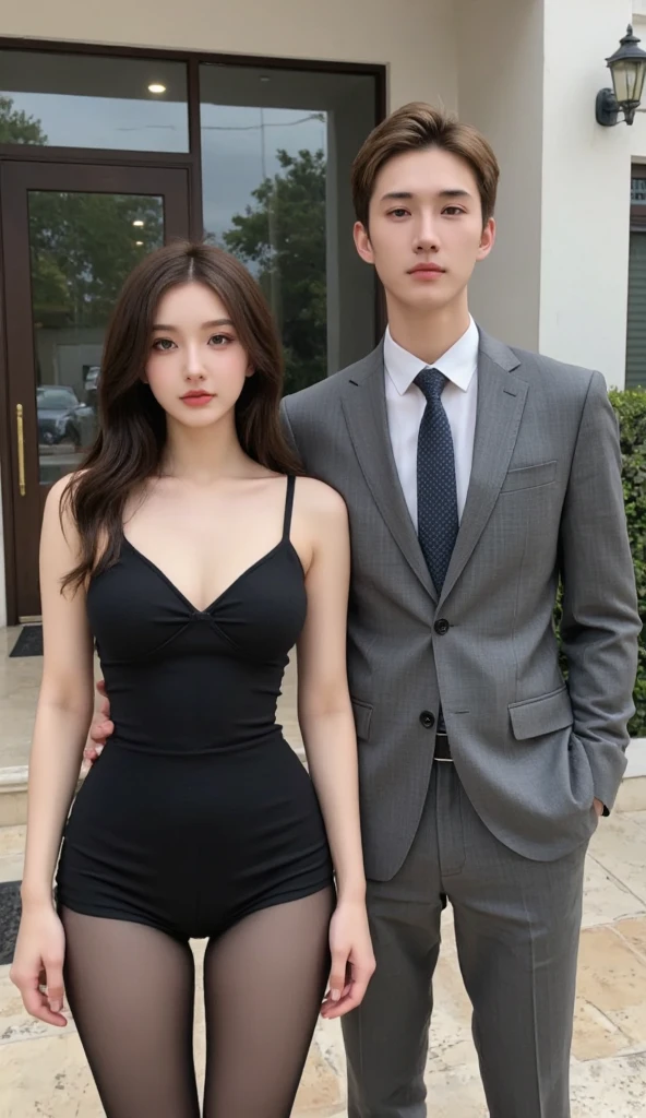 Arafed image of two men and a woman posing for a photo, Sakimichan and Frank Franzzeta, well dressed, By Tadashi Nakayama, well dressed, editorial model, sakimichan frank franzzeta, couple pose, Instagram Template, artgerm y patrick demarchelier, Yanjun Chengt, Two models in the frame