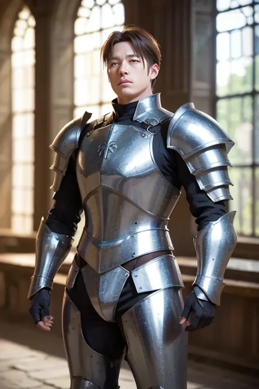 , handsome man , armor , broken armor. defeated , nsfw. , sexy , solo , eroticism , (expression of suffering:1.4),(cum dripping out from anus:1.1) , looking viewer , 16k resolution , ultra-high clarity , hyperrealism, uhd , short hair , struggling, dominated, (bind:1.3)