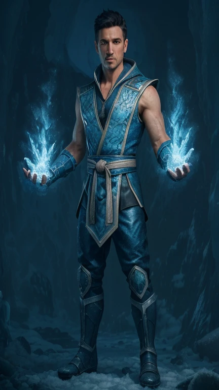 ((Subzero do mortal Kombat, ultra realistic)), (((fully body))), ((perfect hands)), stunning, hyper realistic, octan render, surrounded by the effect of cold air and ice, mortal kombat style, old background, chic, stunning, (wall-paper), conceptual artwork, details Intricate, highy detailed, ((cinemactic)), Dramatic, (extremely high quality, awarded, master part:1.5), (photorrealistic:1.5), fot, Realistic photo, Nikon, naturallight, 4K, highes definition, xf iq4, 150MP, 50 millimeters, ISO 1000 Certification, 1/250 Years, naturallight, Adobe Lightroom, photolab, Photographic Affinity, PhotoDirector 365,