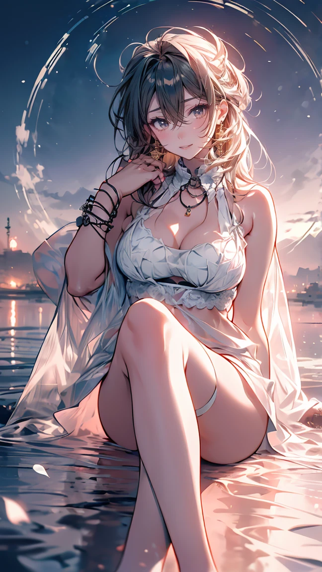 ((highest quality)),(ultra high resolution),(Super detailed細),(detailed description),((the most picturesque works of art),super precision art,great drawing art,fantasy art:1.5, ((Beautiful flowers々:1.5)), (Body eroded by flowers:1.0),glamorous body:1.3,fancy background effects、masterpiece、fancy details、(NSFW 1.1), ((1 girl)), ((pieces fly)), ((very detailed:1.3)), 透き通ったwaterの中で,beautiful woman entering the lake, ((pink hair)), wet hair, Wearing a light transparent dress, bathing fully clothed, vapor, (waterに浮かぶバラのflowerびら:1.3), early morning light, ivory gold AI, windows, Twilight lighting, 、see through lace underwear、Very huge 、pink nipples、pink areola,透けて見えるpink nipples、透明なpink areola、lace and string shorts.、princess carry,Sexy lingerie with lace and strings,See-through sexy lingerie,transparent lingerie、translucent dress、pearlescent、pearl、sexy harness、sexy garter belt、sexy stockings、Configuration,intimate, rose garden、Multicolored roses、lake with floating roses、Lying、spread legs、spread your legs、open thighs、waterに浸す、wet body、waterしぶき、gorgeous flower decoration、big flower、stylish hair、moon, lanthanum, at night, alone, water遊び, water, hair flower, flower, outdoor, sky porn, full moon, Shigure, lanthanum, waterに浸した服, sky porn, wet hair (((pieces fly),(very detailed CG Unity 8K 壁紙),highest quality,cinematic lighting,detailed background,beautiful and fine eyes,bright pupils, (very delicate and beautiful),(Beautiful and detailed eye depiction), Super detailed,pieces fly,)),((red eyes))、greenhouse、garden、temple、