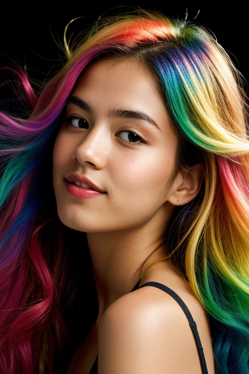 a close up of a woman with rich and colorful hair and a necklace, Cosmic hair anime girl, Rose draws pastel vibrant, guweiz style artwork, fantasy art style, rich and colorful]”, Vibrant fantasy style, rossdraws cartoon vibrant, cosmic and rich and colorful, guweiz, rich and colorfull digital fantasy art, Stunning art style, Beautiful anime style