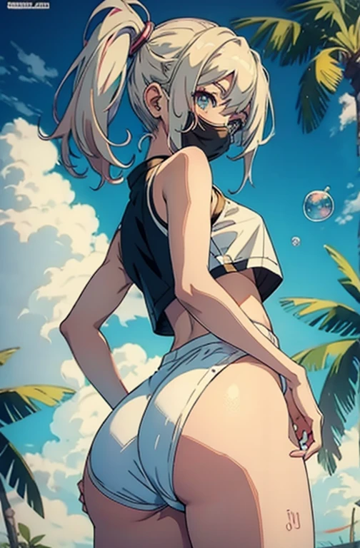 (top-quality,4K,in 8K,hight resolution,​masterpiece:1.2), sailor high leg bikini, (ass forcus, from the rear, Look back:1.2), ass and ass