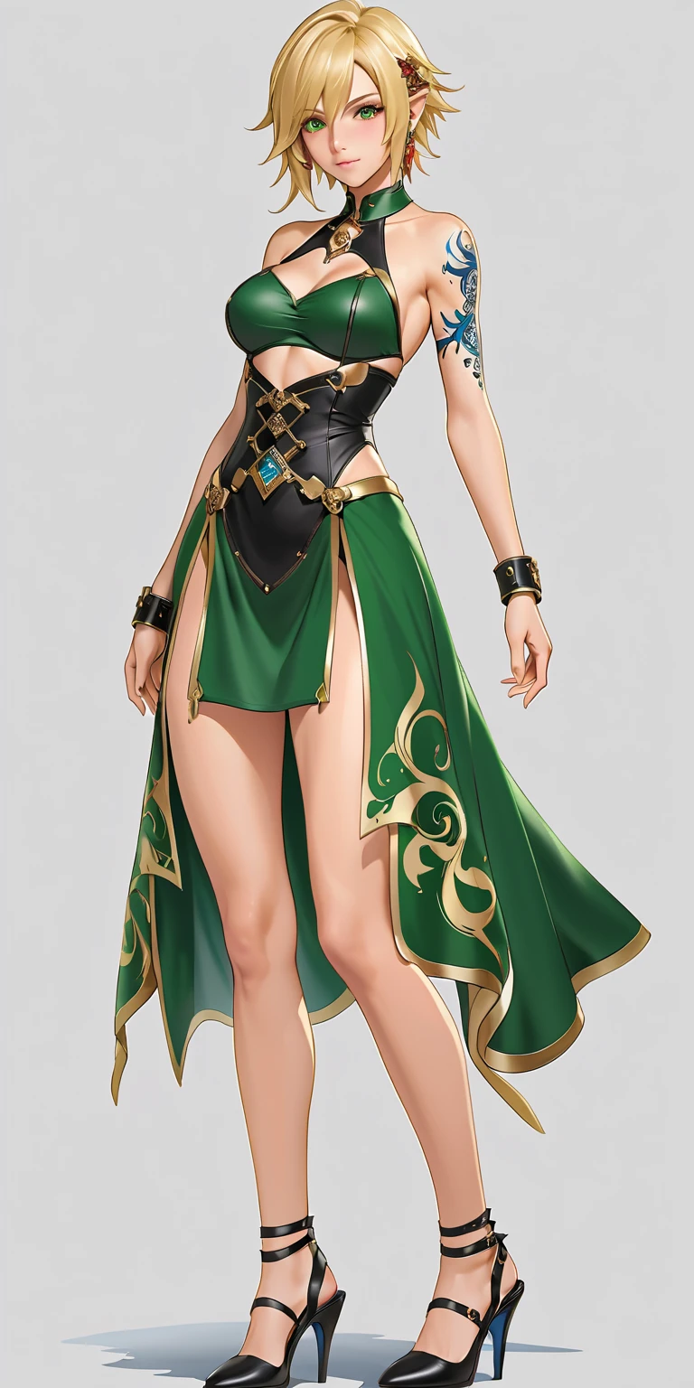 ((Pure White Space Background: 1.8)),((Studio Lighting: 1.8))(Extremely detailed CG Unity 8k wallpaper, masterpiece, best quality, super detailed, best lighting, best shadow, dynamic angle, dynamic pose), (messy), (playful) 1 GIRL, CHUN-li, boots, bracelets, brown eyes, green hair, bun cover, green porcelain skirt, Chinese clothing. Crossover shoelaces, double bun, dress, bun, jewelry, belt, short hair, solo, spiked bracelet, nails, green dress, makeup, 1 female, 25 years old,, beautiful fingers, beautiful legs, beautiful figure, nose beautification, beautiful character design, perfect eyes, perfect face, jewelry), see-through, long legs, tall looking at the audience, hair accessories, necklace, shy, showy, (big breasts: 1.2), thick thighs 1.6)), ((green pelvic curtain: 1.6)) upper body, Floating skirt, correct anatomy, detailed garment texture, pantyhose, 3D, from below