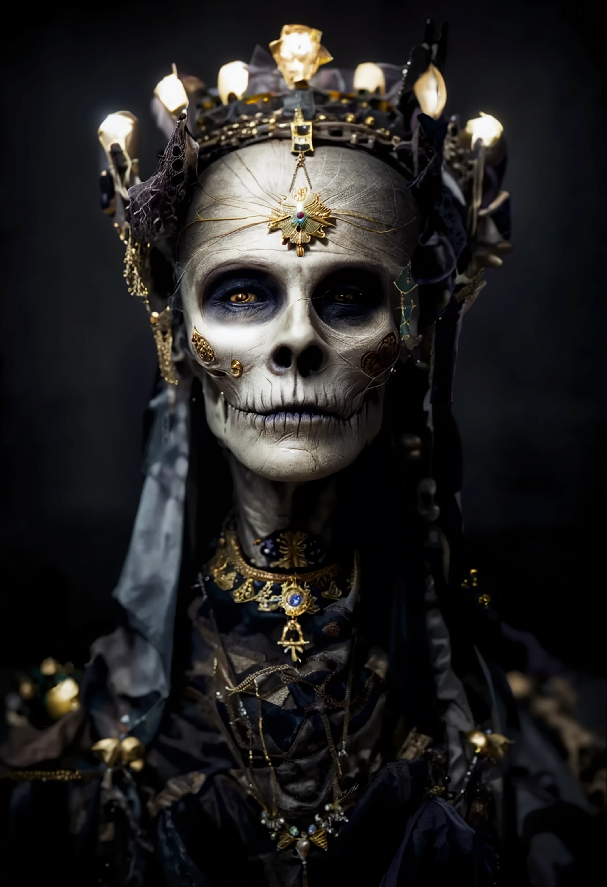 The Dark Lord on various skeletons, corpo inteiro, 8k, ultra realista