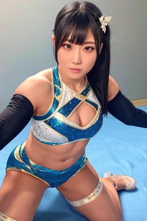 there is a woman in a blue dress posing for a picture, chun li at the gym, Chun - Li, Chun-Li, Chun Li, Retrato de Chun - Li, pele molhada brilhante!!, wet swimsuit, corpo perfeito fotorrealista, WLOP pele brilhante, [ Arte Digital 4K ]!!, Retrato de Chun Li, Tiro Giantess altamente detalhado, corpo encharcado, polimento