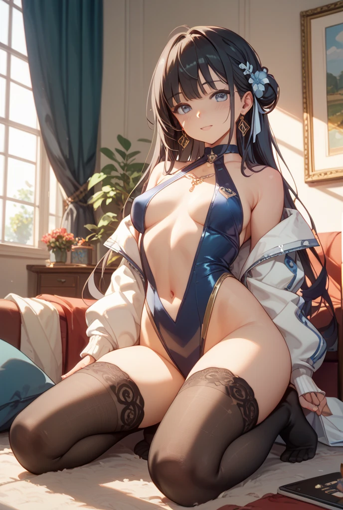nsfw:1.5,Ayami Kojima's best nude quality, (((Huge Breasts:1.5))、(Overflowing Sex Fluids:1.5)、Braid