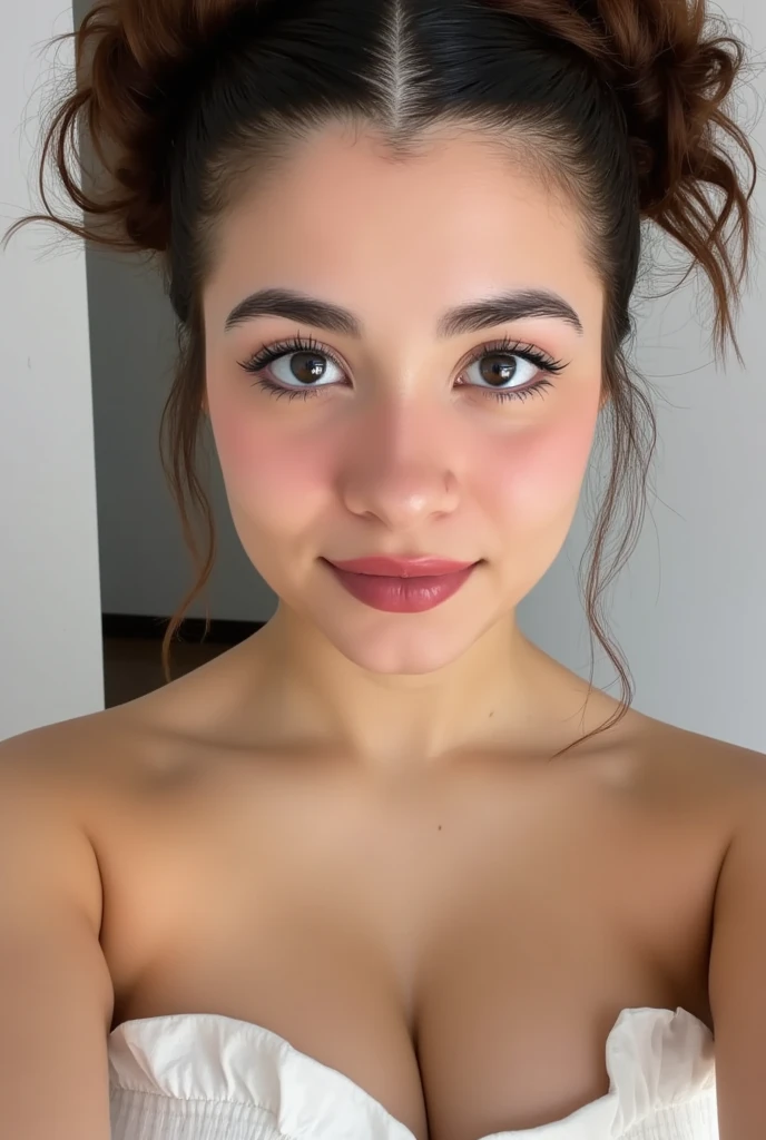 ((melhor qualidade)), ((obra de arte)), (detalhado), rosto perfeito, garota sorrindo selfie