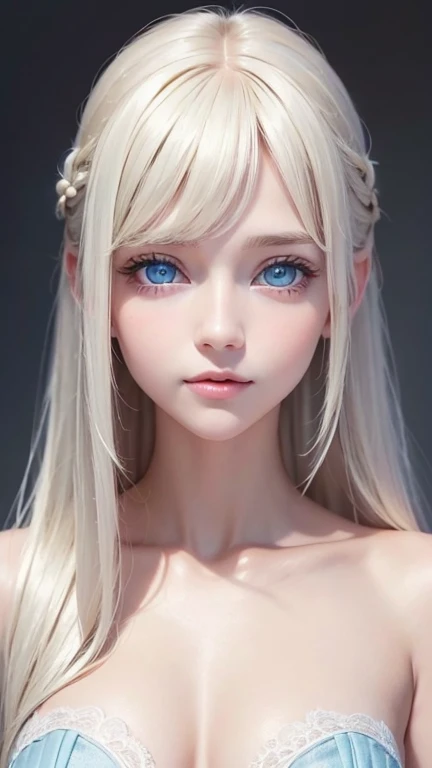 (Photorealistic:1.4), (Masterpiece, Sidelight, Exquisite Beautiful Eyes: 1.2), Masterpiece*Portrait, Realistic, 3D Face, Glistening Eyes, Glossy Hair, Glossy Skin,Small, Solo, Embarrassing, (Abdomen),