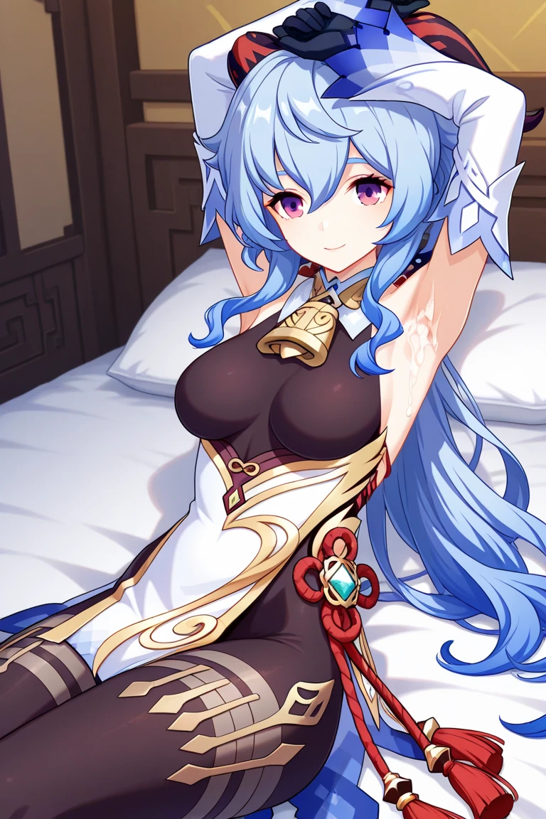 see-through, négligé, Ornate ornaments, sleeping quarters, Clothes that are transparent and show skin, (intense sex:1.3), penis