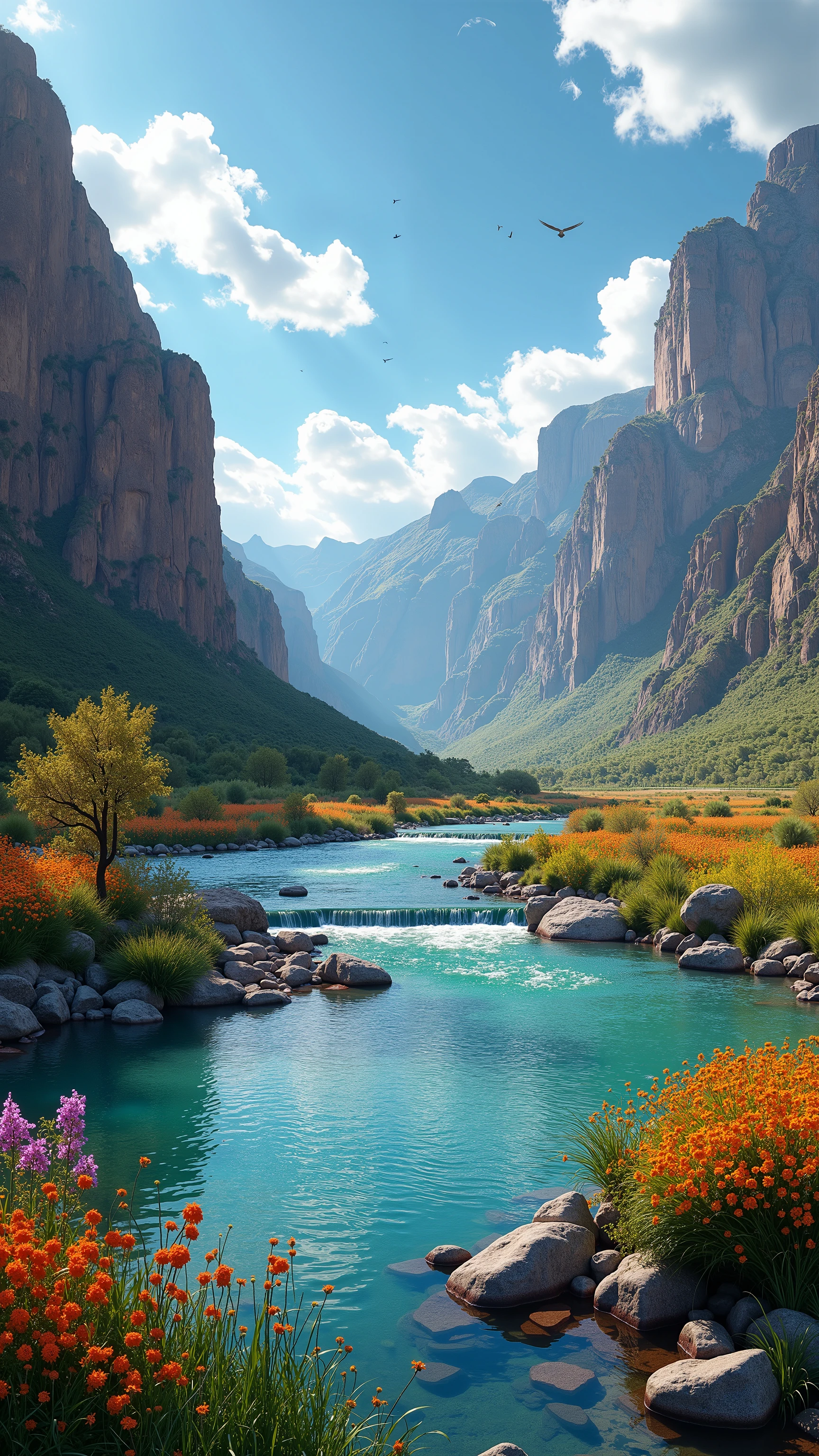 high image quality image では、 high image quality image 、(Extremely Impressive VecG Unity 8k wallpaper)、images of the Colorado river in flower season、Majestic Scenery 、Birds fly、Award Winning Photos、 in different colors、Inclusive 、high image quality、colorful flowers bloom profusely、Fish fly、Precise flower fields、Put the 、fascinating and harsh situations that have become a hot topic{x}、 Deep Valley 。
