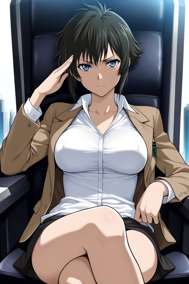 score_9, score_8_up, score_7_up, source_アニメ,
Yukari Yukino, Yukari Yukino, short hair, black hair, detailed blue eyes, hair between eyes,(( perfect surprised eyes )),wince, Perfect face, expressive eyes, frown, orgasm,
((undress open shirt, nipples)), , detailed navel, (undress suit pants),
indoors, school, realistic school, sports warehouse,, nsfw, shackles, sitting,, blush,
cowboy shot, looking at viewer, 独奏, dutch angle, (arms behind back) ,vibrator in panties, pussy juice,