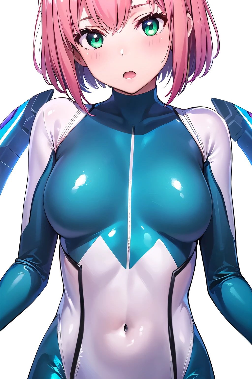 (Perfect body),Best Quality,16 K、NSFW、(((((Lori)))))、((((Short stature))))、blush、(V-shaped eyebrows)、:D、embarrassed from、((((Short hair))))、(hair messy)、waved hair、Ahoge、(Yellow eyes),((A pink-haired))、Yellow goggles on the head、yellow lean hair clip、((white  leotard))、(White knee socks)、(Pink gloves)、Yellow jacket、Yellow boots、((bulging nipple))、Undersized breasts、(((thick thighs)))、spreading legs、Armpits、A desert