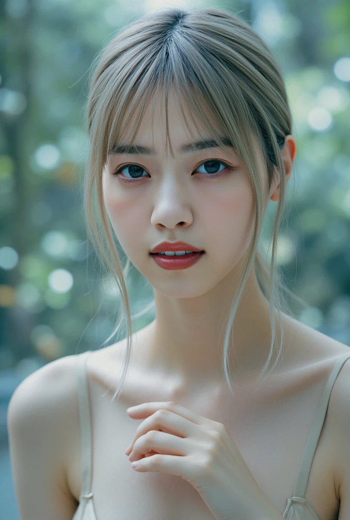 shokokomidef, ultra realistic, 16K, high qualiy, incredibily detailed, dream aesthetic, dream-like atmosphere,young beauty, tall girl, , realistic pale red silky hair, messy bangs in hair, pale blonde hair, really bright turquoise eyes, far away (pale red) Flying hair, blush cheeks, brightened pale skin,realistic perfect shading, absurderes, realistic texture, standing alone, standing alone, 1 girl, Cao Cao, nakezing at viewer, realistic big natural breasts, ot, muscular female body, erotica, fully bfferent positions at different angles, sex, big royal room (unused background), work of art, best qualityer, photorrealistic.