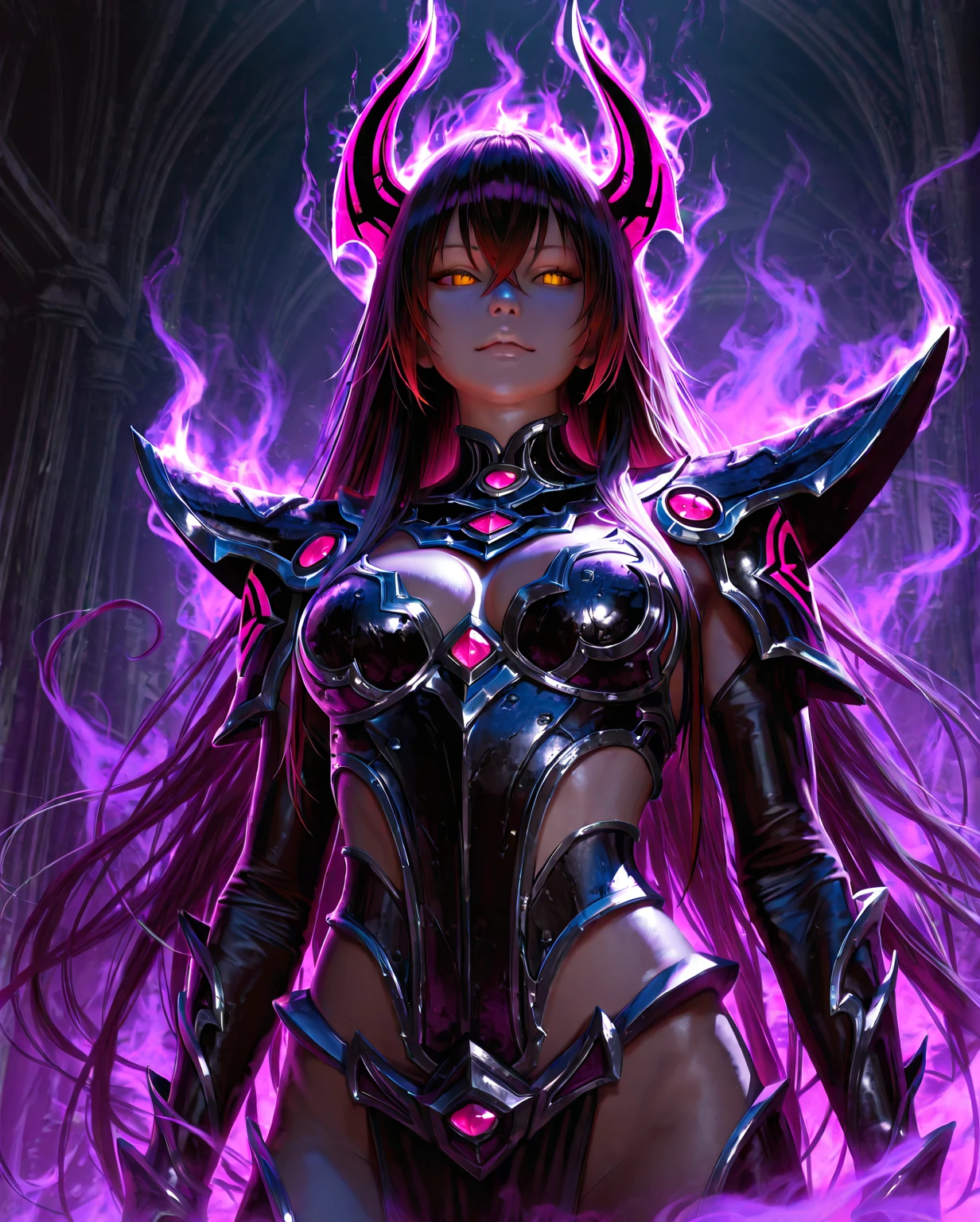 Succubus Version of the Dark Wizard Girl (obra maestra, calidad superior, La mejor calidad, arte oficial, beautiful and aesthetic:1.2), (1 hermosa sexy chica maga oscura ((Succubus demon)) usar joyas corporales detalladas), (dynamic pose), Disparo de vaquero, extremadamente detallado, (Arte fractal:1.3), De color, Highest detail, (( desnudo)) ((cinematic lighting)) Dark Magician Girl Sexy Succubus Version