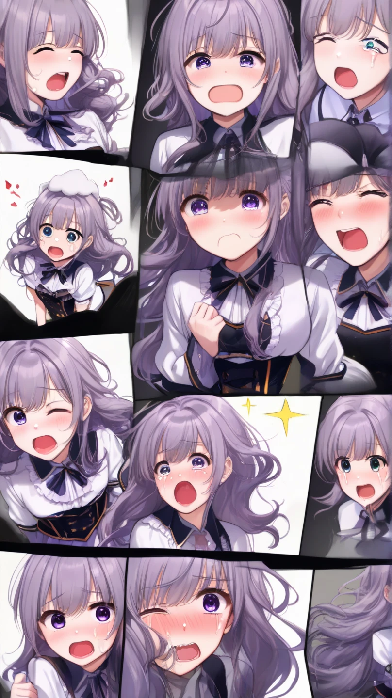 Anime, girl, cute girl, slave, maid, maid uniform, shoes, slave collar, shackles, cold, runny nose, nasal mucus, snot, snot from the nose, handkerchief, you need to sneeze, sneeze yourself, sneeze snot from your nose, desperately want sneeze, cover your nose with your right hand, urinary incontinence, peed, need to pee, pee yourself, pee, pee yourself, cry, really desperately want to pee, scat, diarrhea, crap yourself, need to poop, need to poop, poop in your panties, poop yourself, poop, sneeze, pee and pee yourself: 1.3), desire to sneeze, desire to pee, desire to poop tightly covering the perineum, knees together, feet apart: 1.6), (hand between legs, leaning forward: 1.3), (shaded face, despair, anxiety, sigh, full face flush, embarrassment, looking away: 1.5), (girl can't stand up straight: 1.5), full body, (ultra detailed face, best quality: 1.5), ( side)