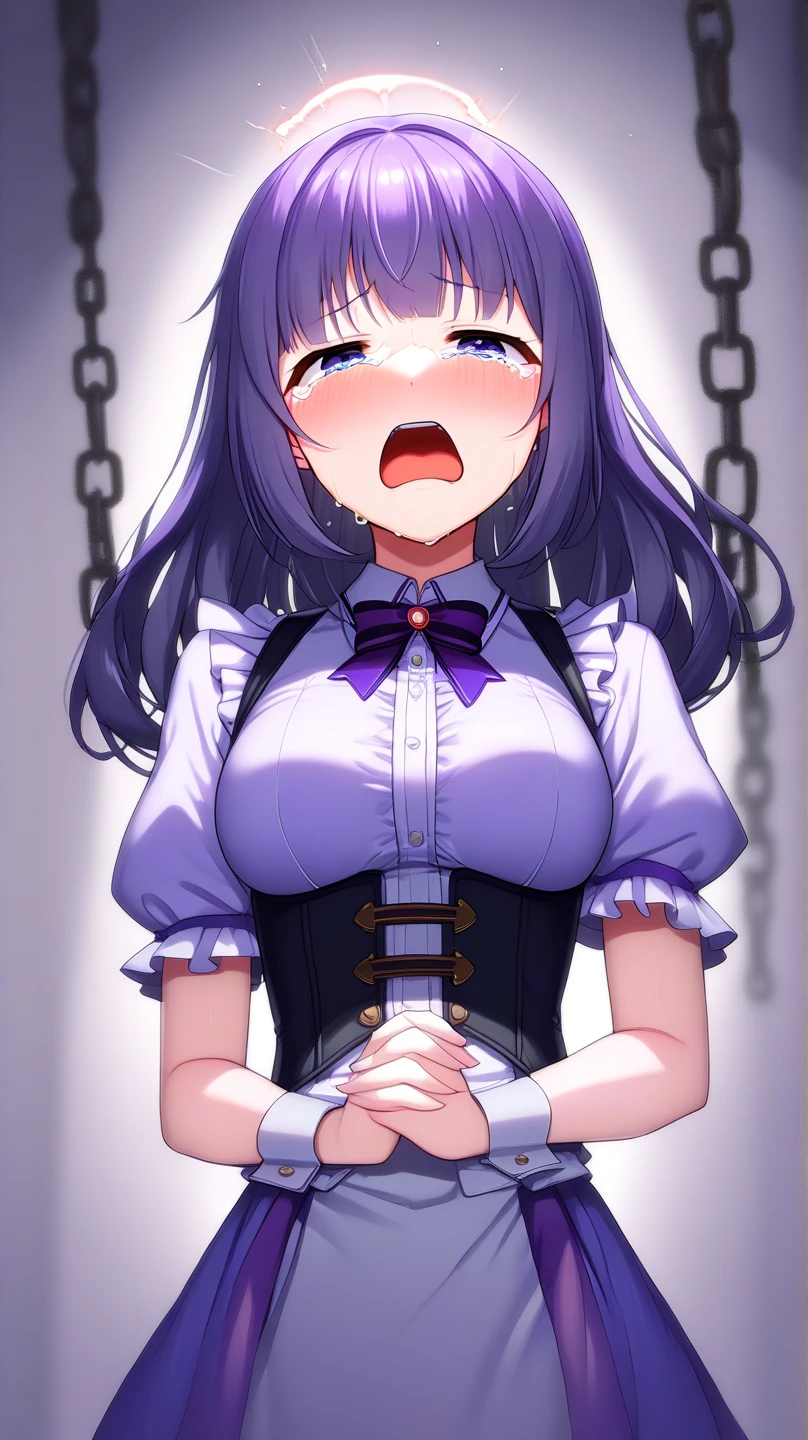Artist, erere, Copyrights, idolmaster, idolmaster_shiny_colors, Character, mayuzumi_fuyuko, General, 1girl, black_hair, black_necktie, black_ribbon, black_skirt, blunt_bangs, blush, breasts, brown_eyes, censored, frilled_sleeves, frills, jirai_kei, long_hair, long_sleeves, medium_breasts, miniskirt, neck_ribbon, necktie, open_mouth, pink_nails, pink_shirt, raised_eyebrow, ribbon, shirt, skirt, sweatdrop, teeth, two_side_up, upper_teeth_only, zipper_skirt, masterpiece, best_quality, great_quality