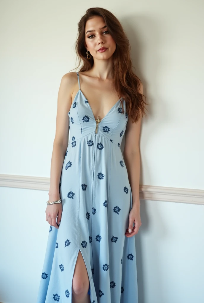 linda chica si,pecho plano,kawaii,(chica medusa:1.2), arms behind the back,submarino,vestido con volantes,