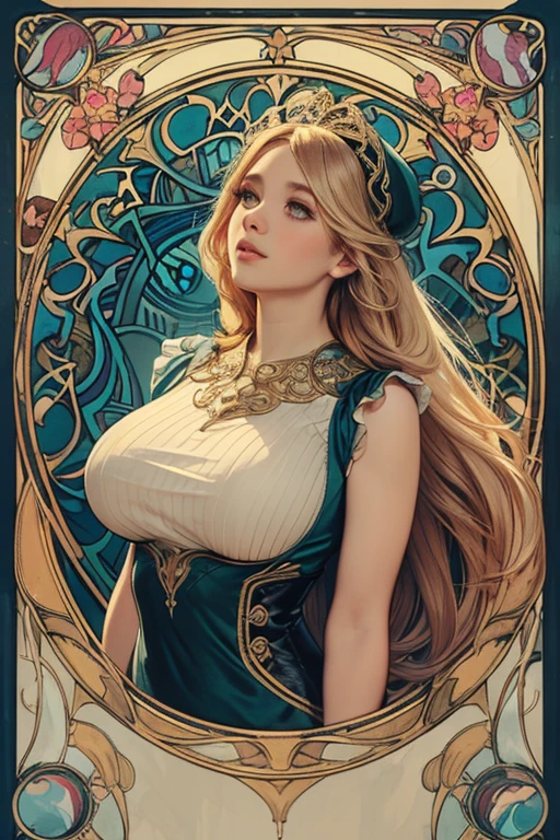 Detailed frame, Mucha style,(vulgar:1.0),Vile female footballers,Cards with written parameters