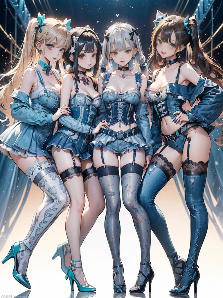 high quality fingers, normal hands, detailed fingers, masterpiece, (full body:1.5), Craft a visually stunning photoshoot that juxtaposes the contemporary beauty of a blonde-hair model, (blue eyes:1.2), (seductive smil:1.3), in a stylish (ornate red and black corset:1.3) against the historical backdrop of a (ornate Victorian bedroom:1.3) in style of (Art Nouveau:1.3)