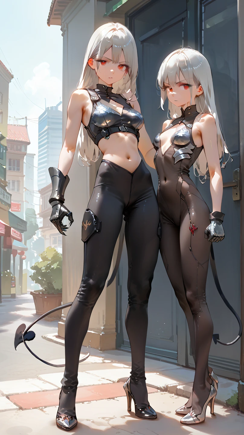 Anime - Great masterpiece，oil art， Chinese goddess standing in a magnificent interior in sexy iron armor，The garment has a gold lace pattern，Long stockings，highheel，walking towards viewer，seductive anime girls，Sexy ancient goddess，full body detailing，（1.4），（Long legs 1.1），[ 4 K digital art ]!,Smooth anime CG art，Female action anime girl，shiny white skin，Full body luxury，SFW version，full body pose，the perfect body，18 forbidden