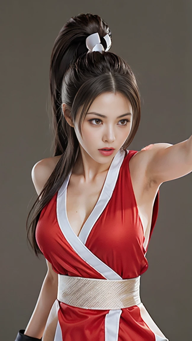 ((midynight, need, 8K, tmasterpiece:1.3)), legs long, focal:1.2, Plump body,Beautiful woman with perfect figure:1.4,((dark brown hair, Colossal tits:1.2 )), (low chest,Deep V large breasts,), ((ice cave, Icy cold , Yuki)),Highly Detailed Face and Skin Textur, there are many people there,A detailed eye, 二重まぶた,largeeyes,Cute big breasts,Teenage girl,Bigchest,Smiling,Larger breasts, curlies,Crispy breasts,sweat profusely,Redlip,Hot dance,large bust,Colossal tits,Wear earrings,Noble beauty,beautiful boobs,plum,white skinned,Big breasts are very charming,eye shadows,Hot beauty,Raised sexy,'s,ads,Huge cleavage,A Lot of Hair,high volume,Japanese beautiful woman,pony tails,mai shiranui,greybackground,Elegant and beautiful