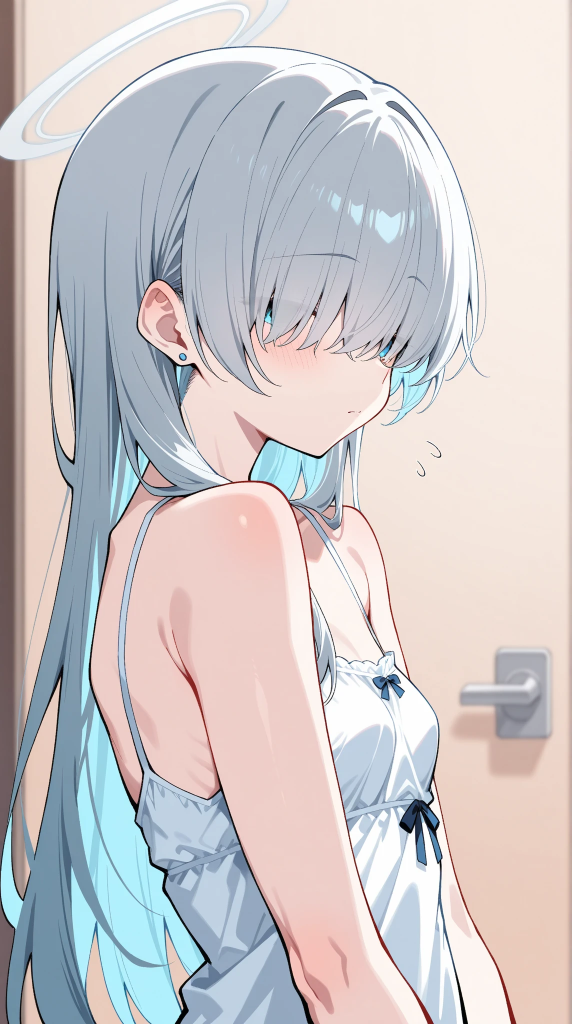 highest quality,wonderful,finely,extremely detailed CG Unity 8K wallpaper, (1 girl,wavy hair, blue eyes,medium hair), (small breasts:1.2), (school swimsuit:1.1), (bare shoulders:1.1), (clavicle:1.1), (semen:1.2), (loli:1.2),(sperm:1.2), (zettai ryouiki:1.2),(constriction:1.2), (Are Standing:1.2),(Nipples),(Nipples visible), ((cum,sperm,semen)),(((cum on face))),((ejaculation semen)),((ejaculation cum)),(((bukkake))),silver hair,arms up,armpit,locker room,(((cum on body)))
