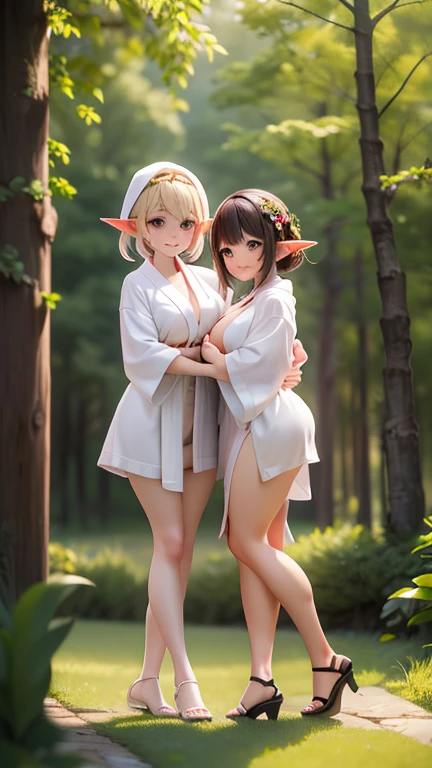 Long white hair, enchanting figure, wearing white wet gauze, big breasts, beanie topping, pink, no bra, navel close to transparent gauze, no panties, big hips, a horse, cucumber in left hand, no clothes, fishing net white silk. --auto