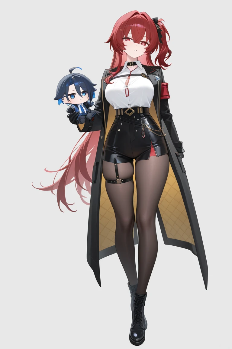 OL showing panties with a disgusting face