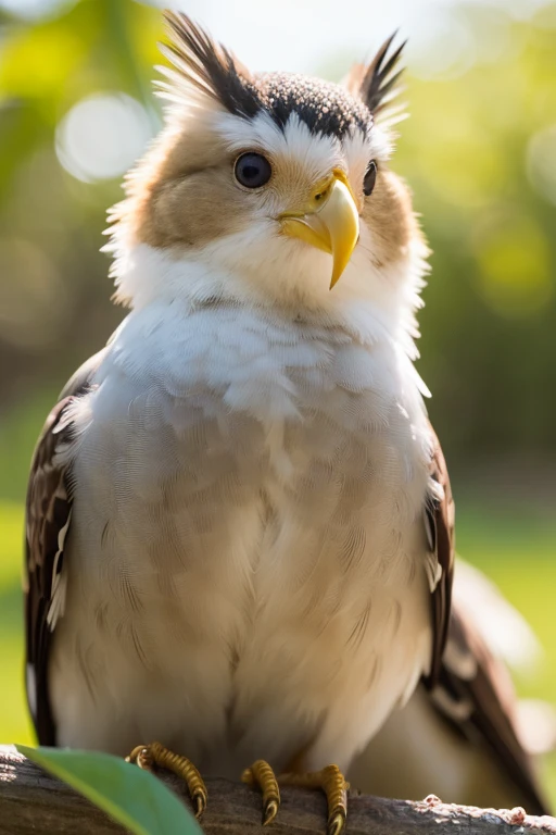 illuminate, illuminate, A charming close-up portrait , showing a beautiful bird ,A quiet morning , A soft golden light shines , A soft bokeh ball gently surrounds its petite body