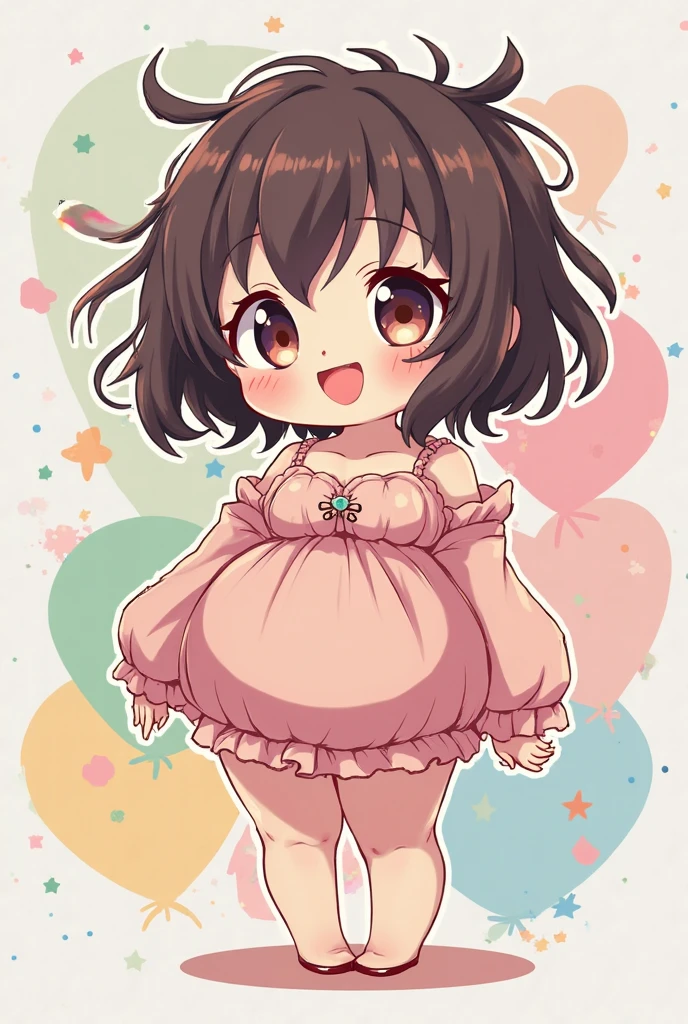 A very fat female girl anime 1