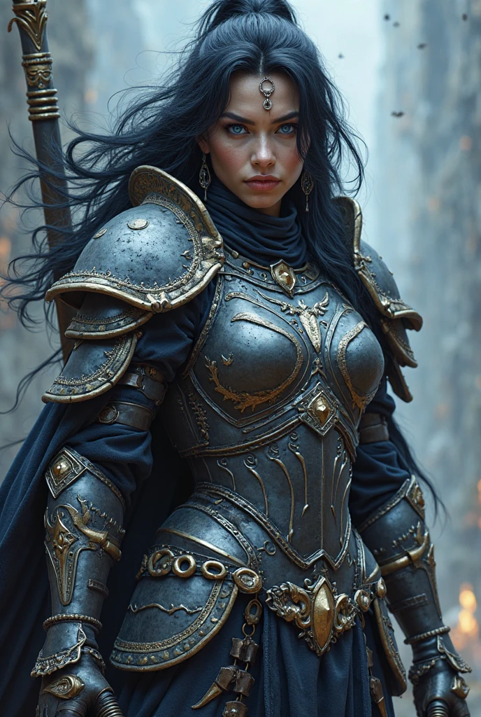 China Armor Latex Black Hair Long Hair Big Breasts Woman